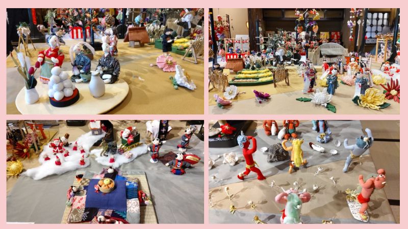 日本の四季を表した人形たち